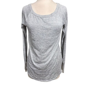 Athleta Oversized Long Sleeve Shirt Gray XS